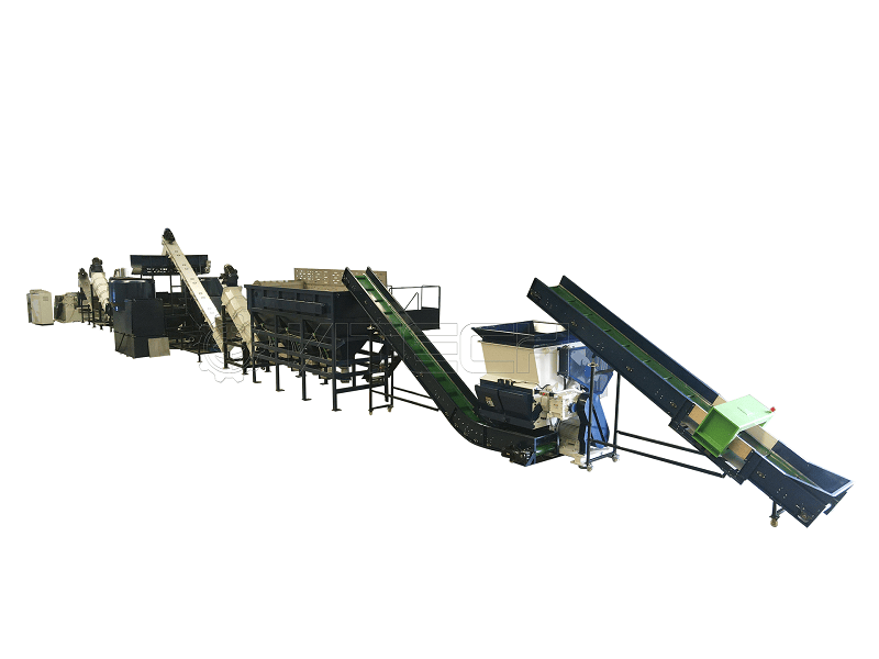 Process and characteristics of waste PEPP film and PP woven bag recycling and cleaning line