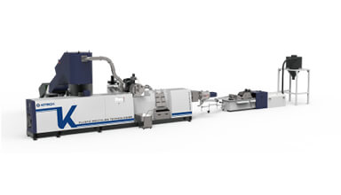 To Canada KCP160 intermediate laser screen changer plastic pelletizing machine